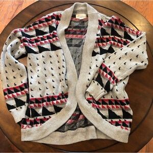 Forever 21 Boutique Aztec Print Open Cardigan